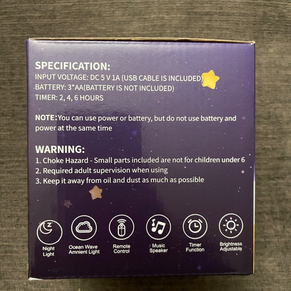 Star Projector with Timer, Music and Remote Control for Bedroom Decoration - Picture 3 of 4